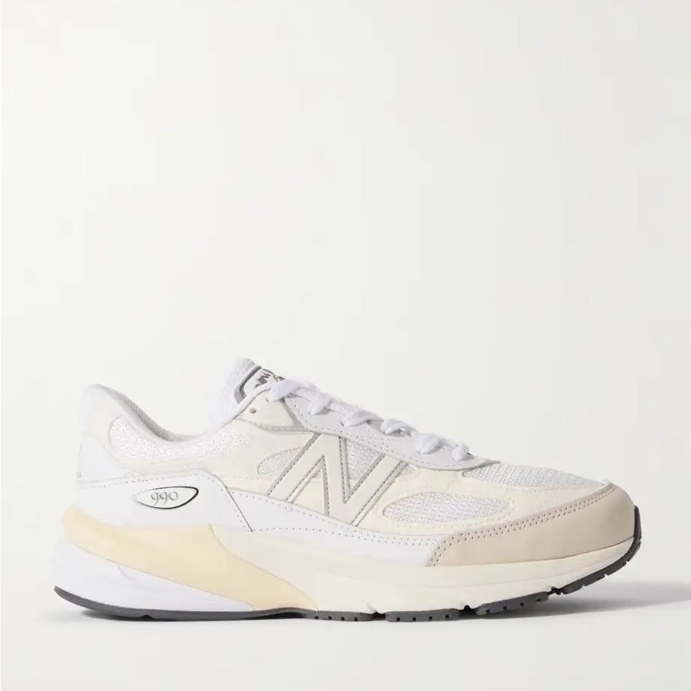 SOLD OUT New Balance Women's White and Cream 990v6 Athletic Sneakers